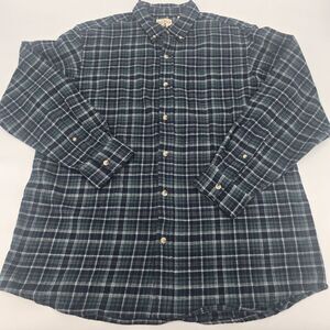 Red Head Flannel Shirt Men's XL‎ Green Plaid Mid Weight. (1143)